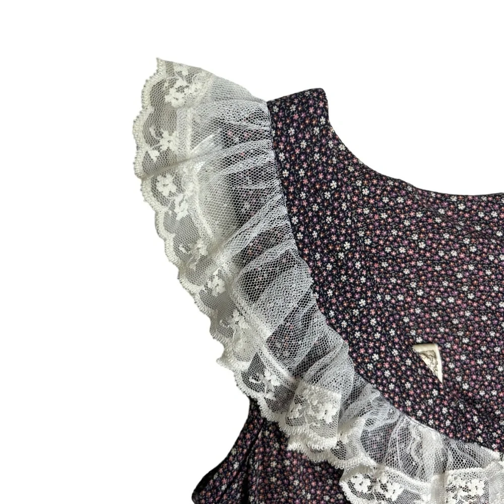 GUNNE SAX by Jessica Vintage Rare Purple Floral Prairie Dress Size 13 Sleeveless - Picture 4 of 15